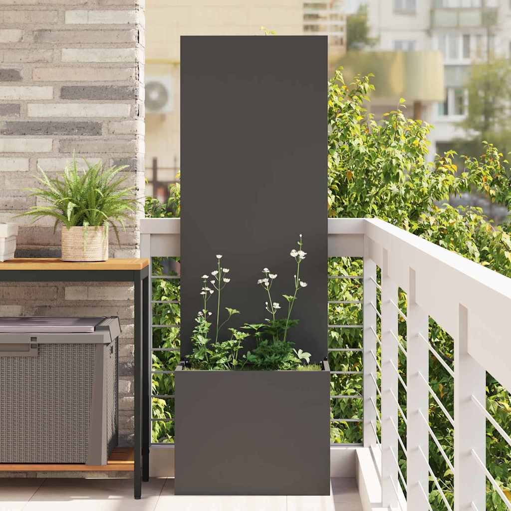 Walplus Plain Garden Privacy Screen Cold-rolled - Black - 50 x 32 x 150 cm