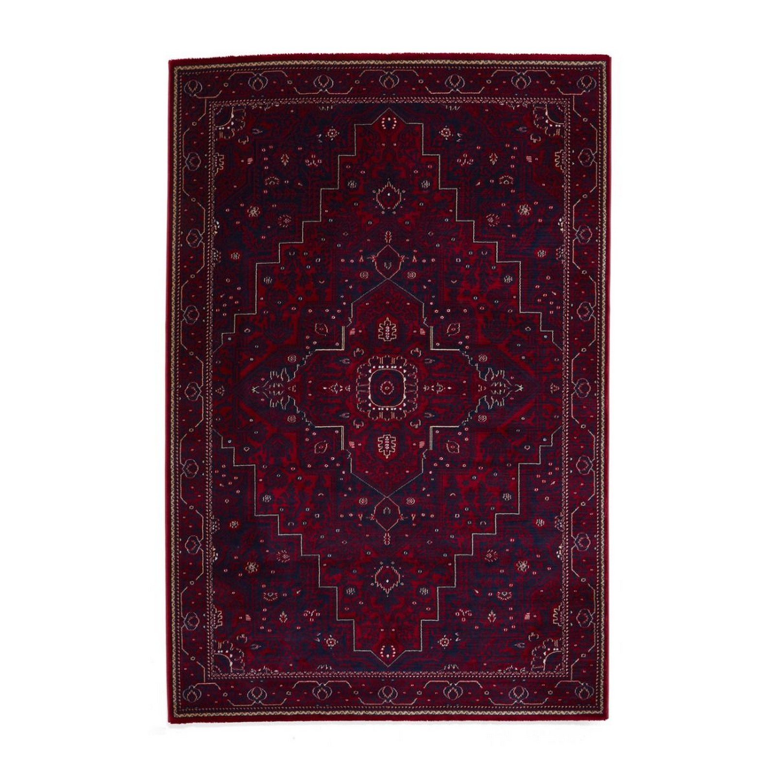 Mega Flooring Red Traditional Bordered Runner - 80 x 300cm