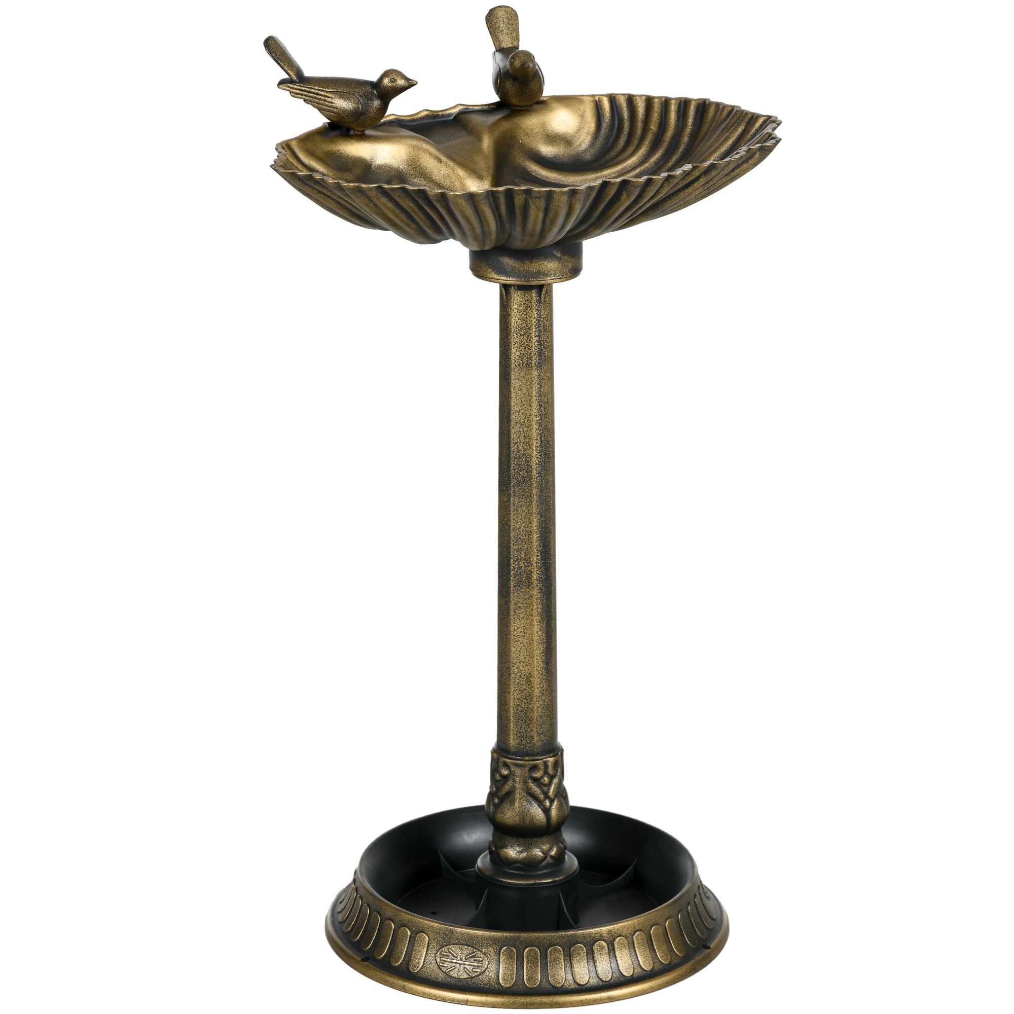 Outsunny Polypropylene Decorative Birds Bird Bath - Bronze