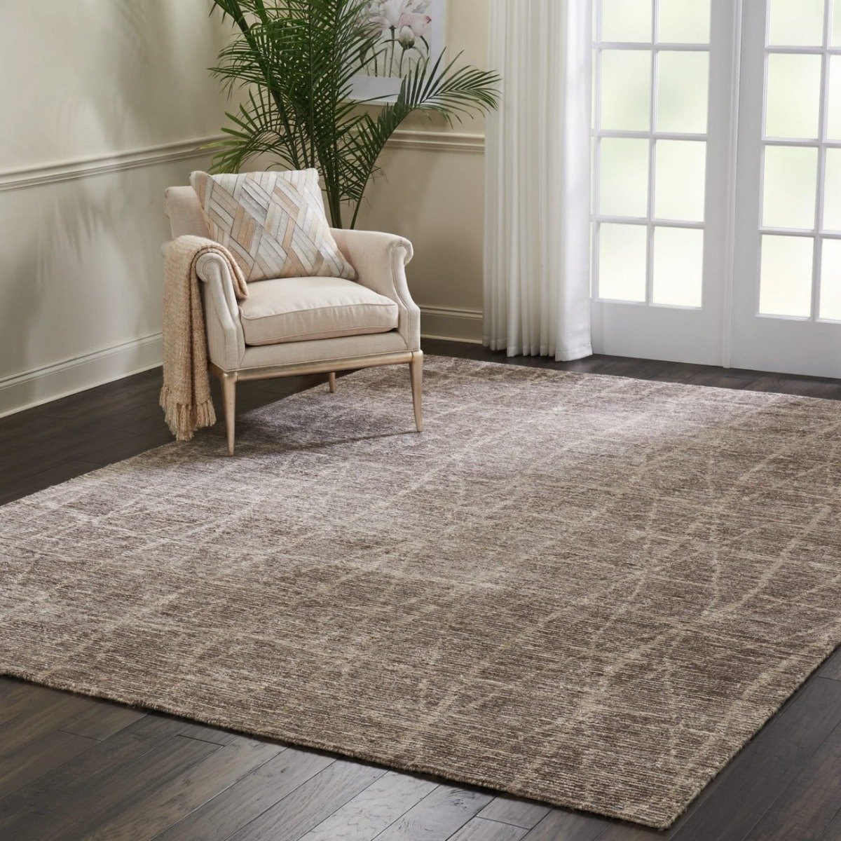 Mega Flooring Beige Handmade Abstract Rug - 168 x 226cm