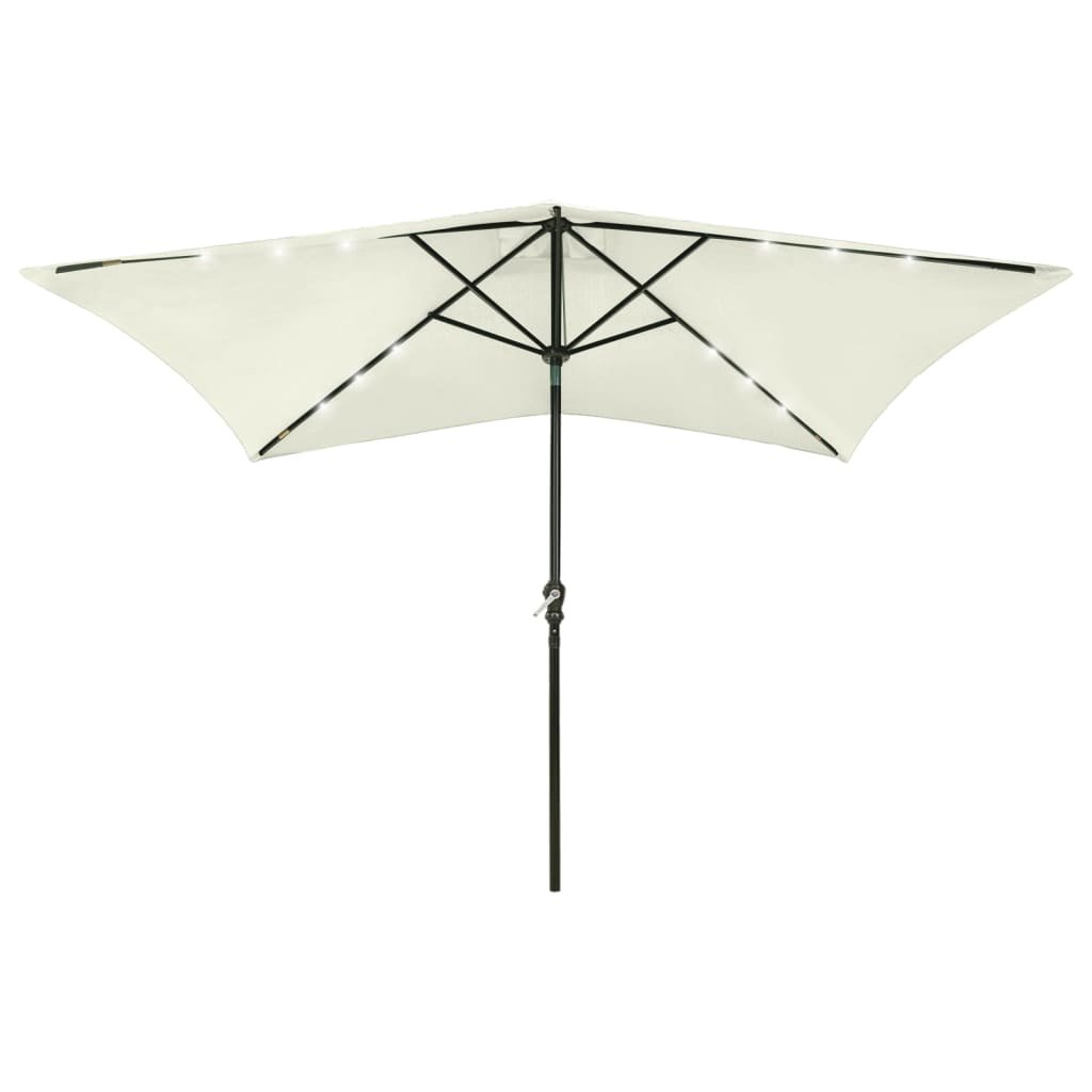 Walplus Polyester Garden Parasol - Sand - 200 x 300 x 247 cm