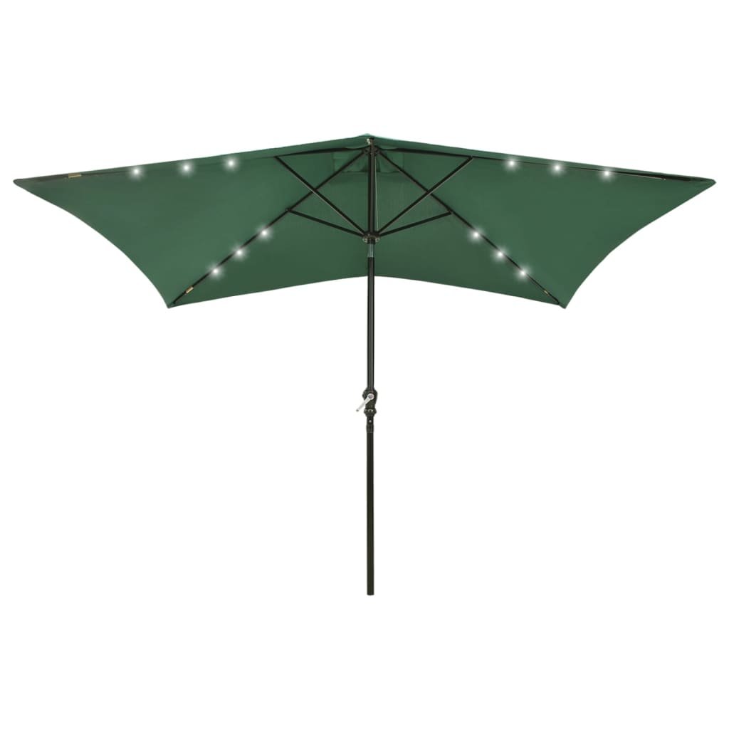 Walplus Polyester Garden Parasol - Green - 200 x 300 x 247 cm