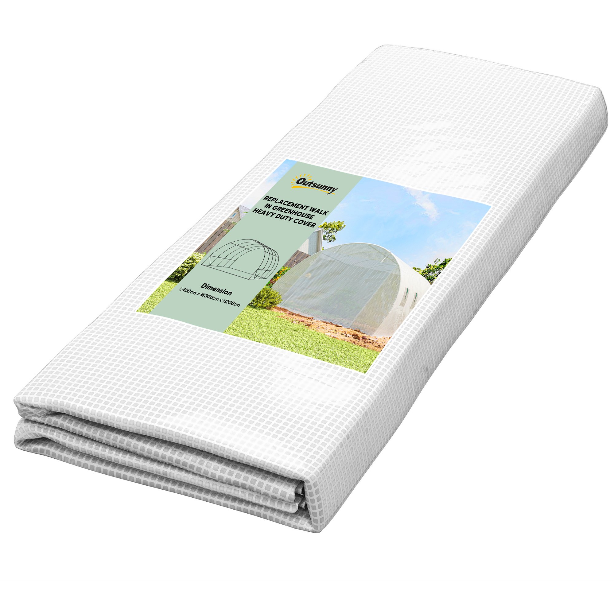 Outsunny Polyethylene Replacement Greenhouse Cover - White