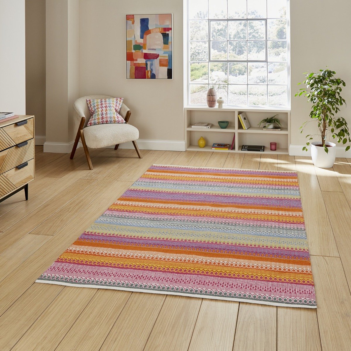 Mega Flooring Multi Modern Geometric Rug - 120 x 170cm