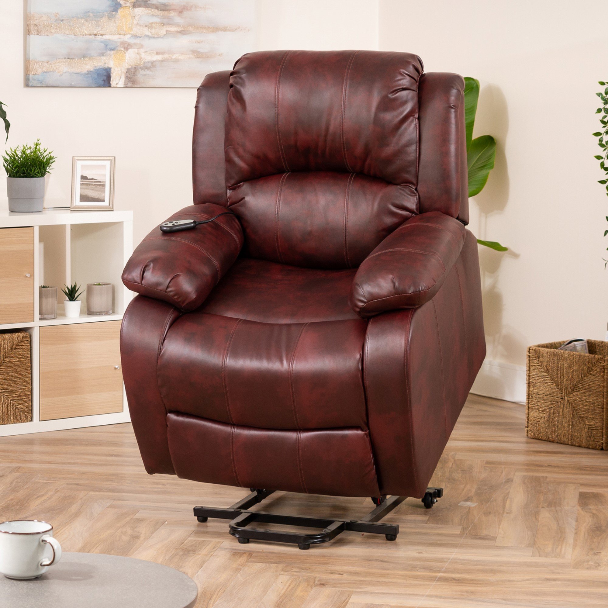 Artemis Home Northfield Dual Massage Heat Electric Mobility Recliner - Burgundy