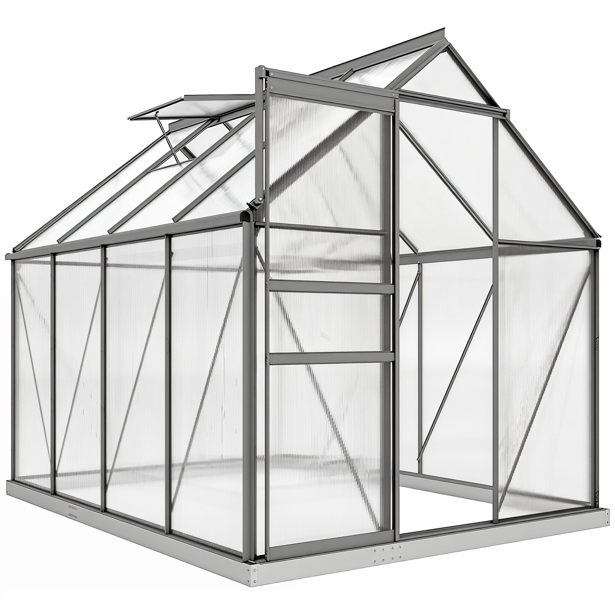 Outsunny Aluminium Frame Greenhouse - Dark Grey