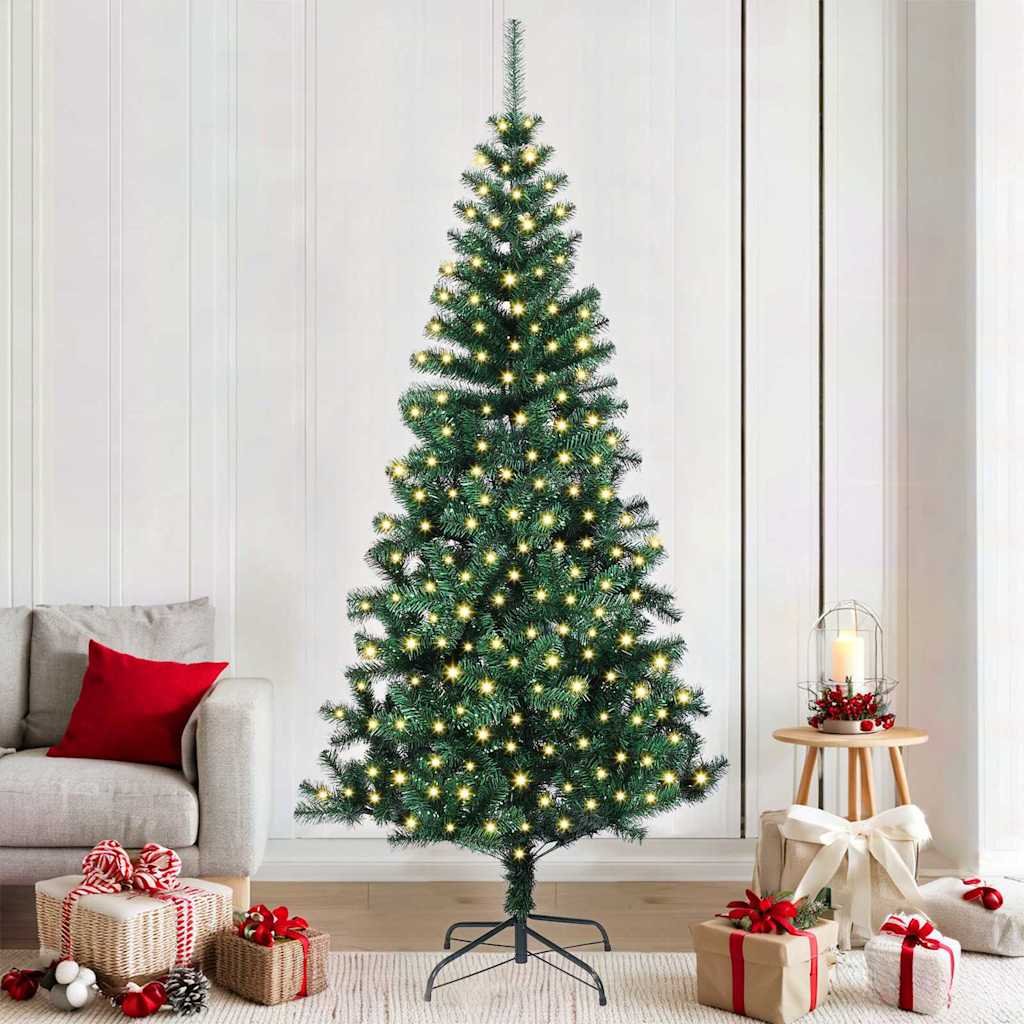 Walplus 300 LED Lights Pre-lit Artificial Christmas Tree - Green - 210 cm