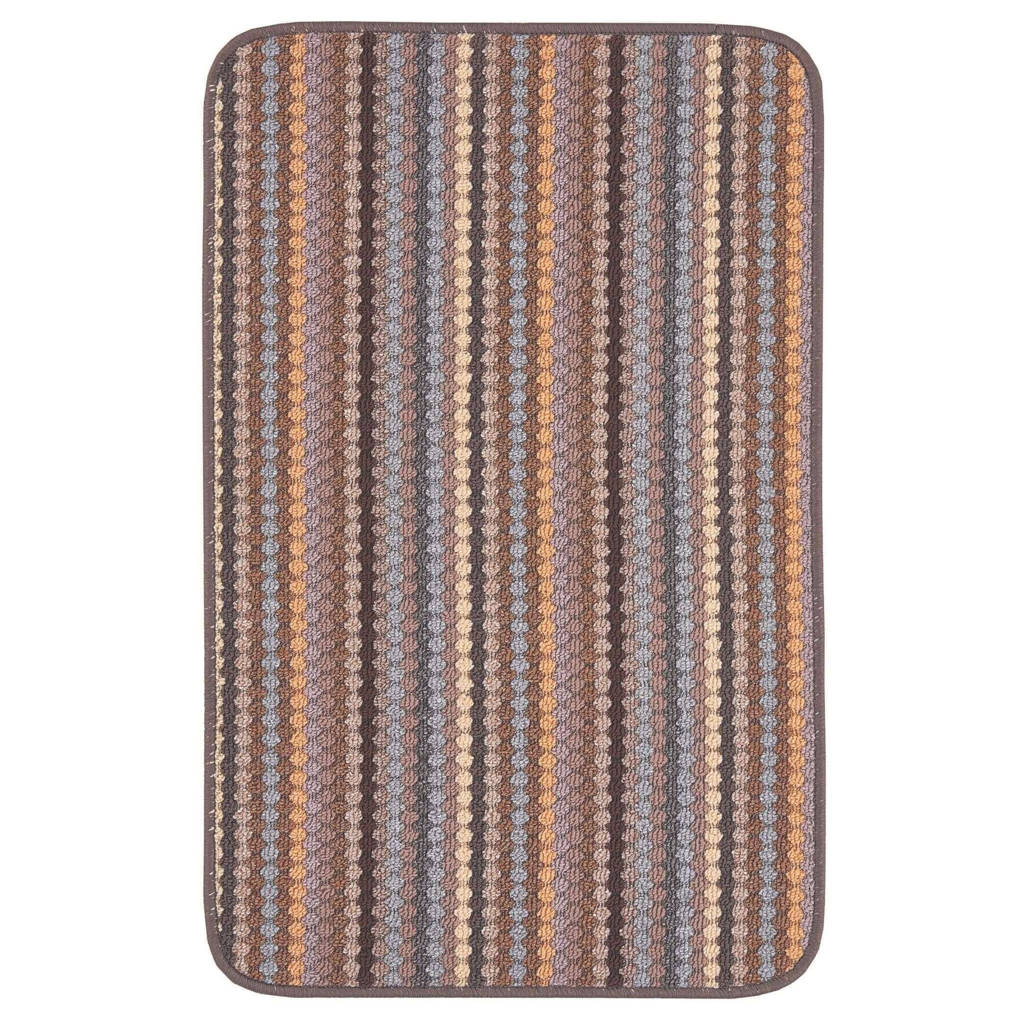 The Rugs Beige Washable Nonslip Striped Rug - 57 x 90cm