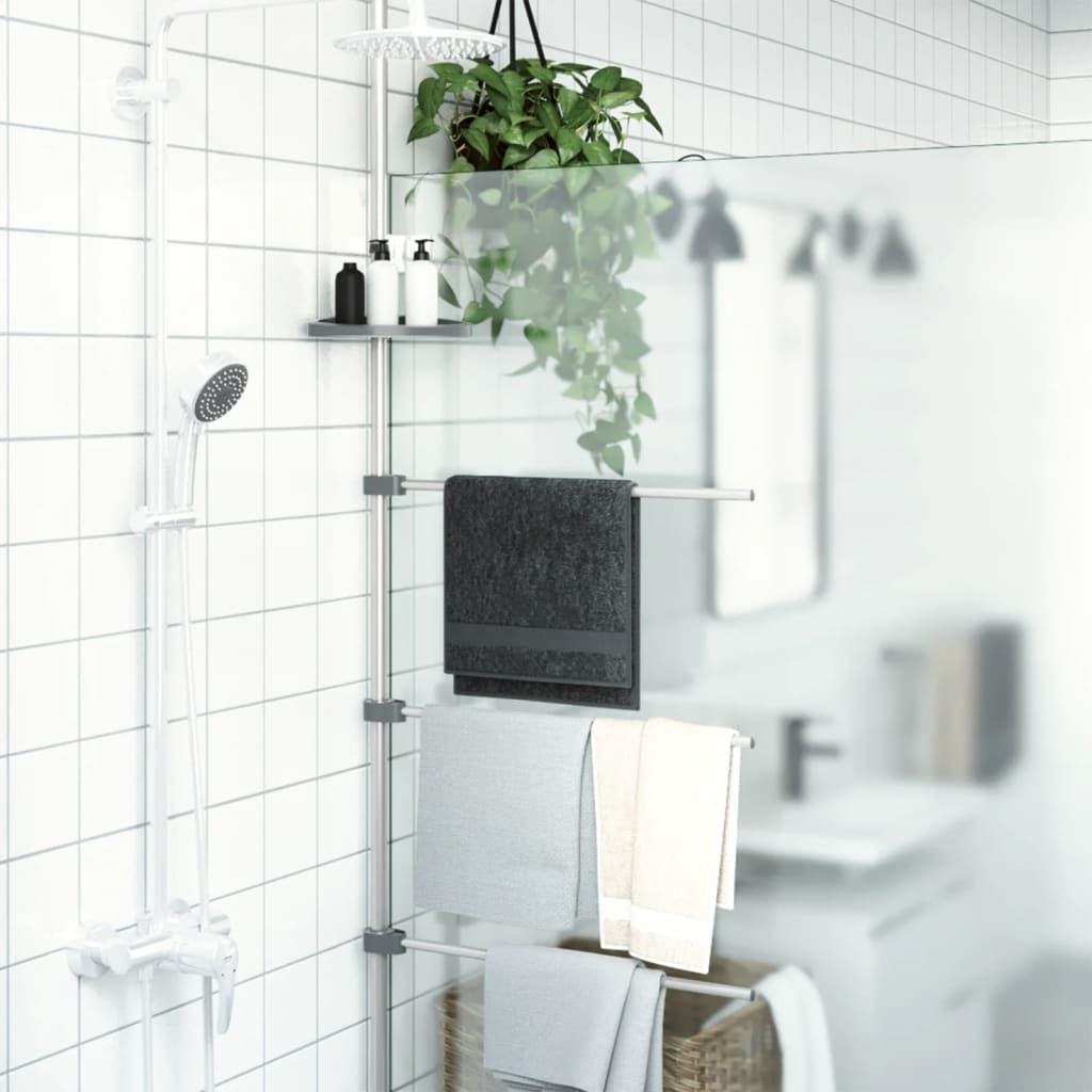 Walplus Aluminium Towel Rail - Silver - 47 x 280 cm
