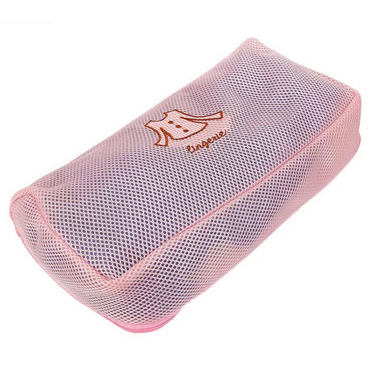 Haven Zippered Mesh Coat Laundry Washing Bag For Machine Use - Pink