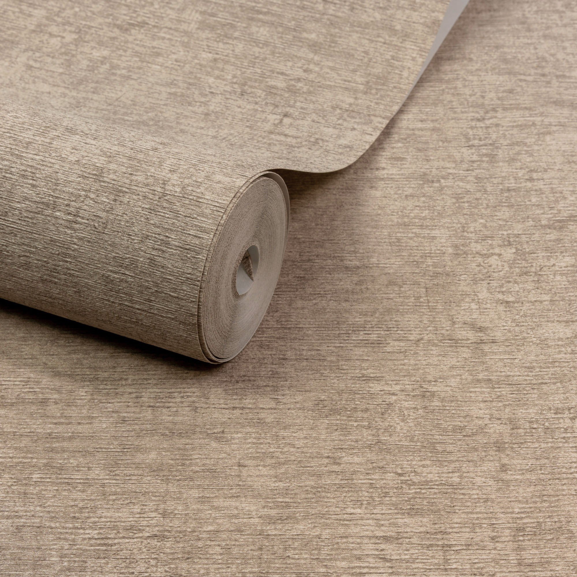 Grandeco Boutique Dakota Natural Texture Embossed Wallpaper - Taupe