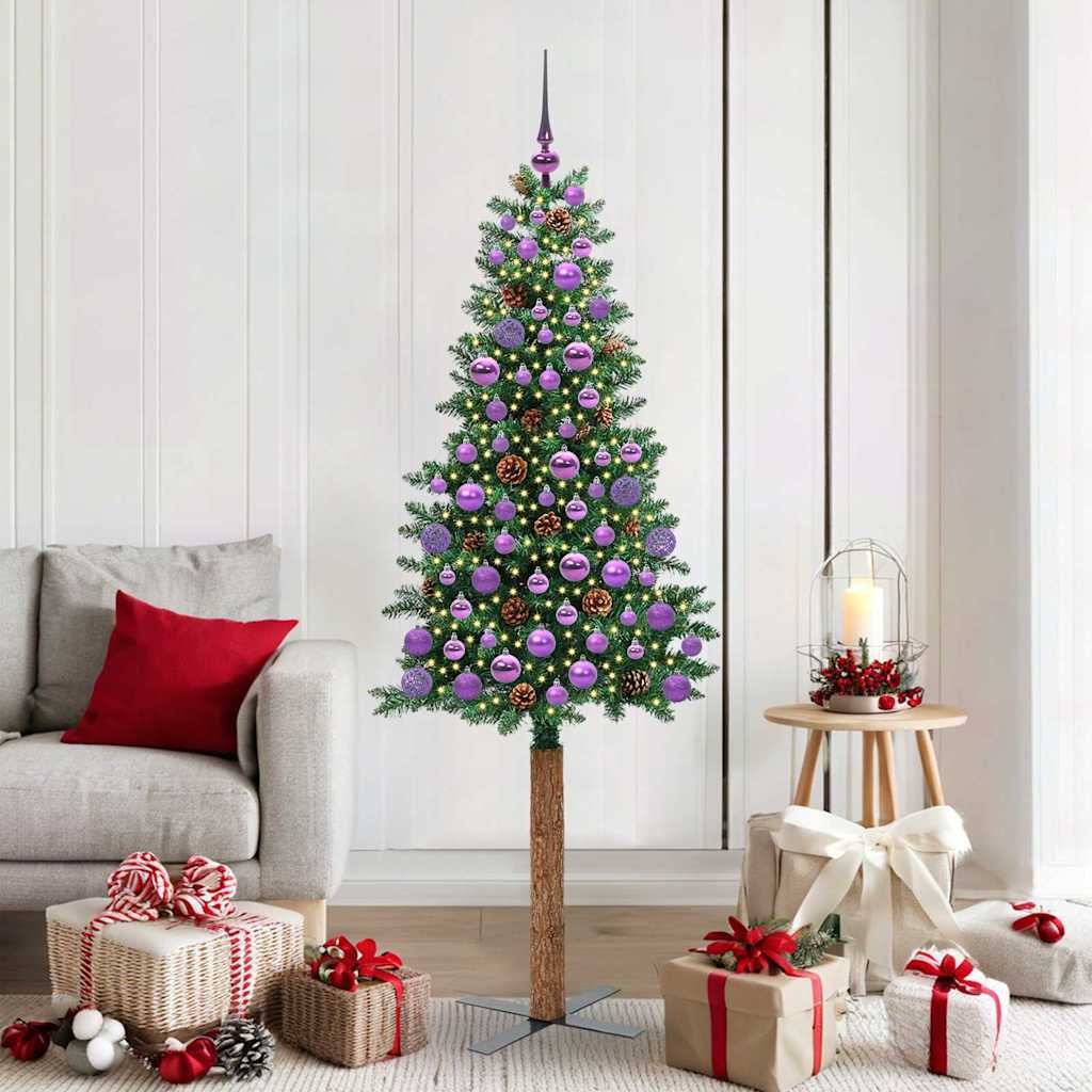 Walplus 300 LED String Lights Slim Artificial Christmas Tree - Green - 180 cm