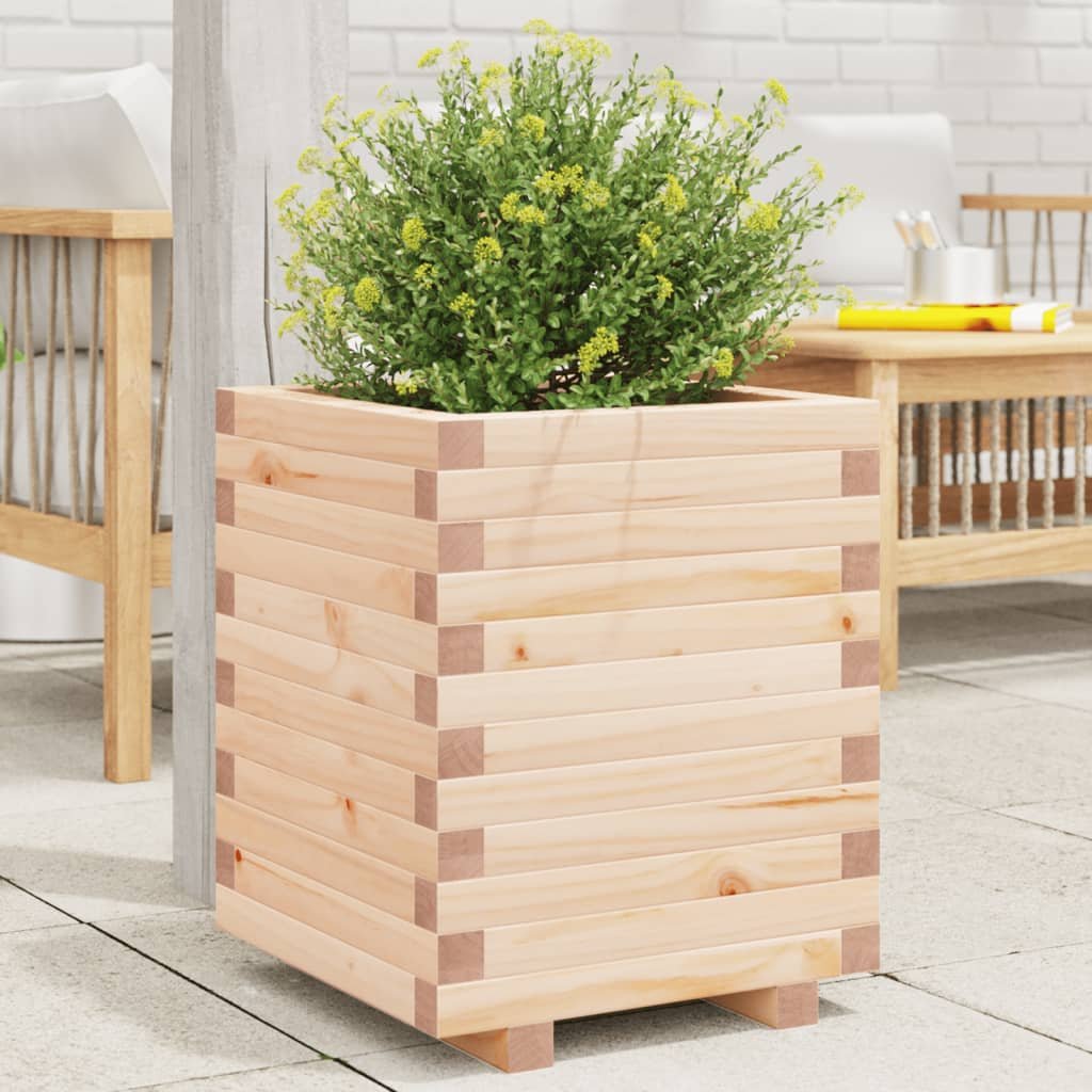 Walplus Wood Garden Planter - 40 x 40 x 49.5 cm