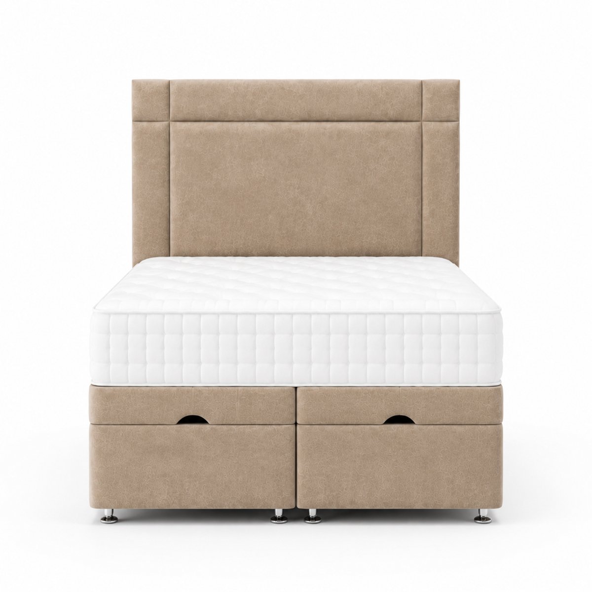 Comfy Deluxe Jasper   3ft Single  End Lift Ottoman Bed Set - Mink
