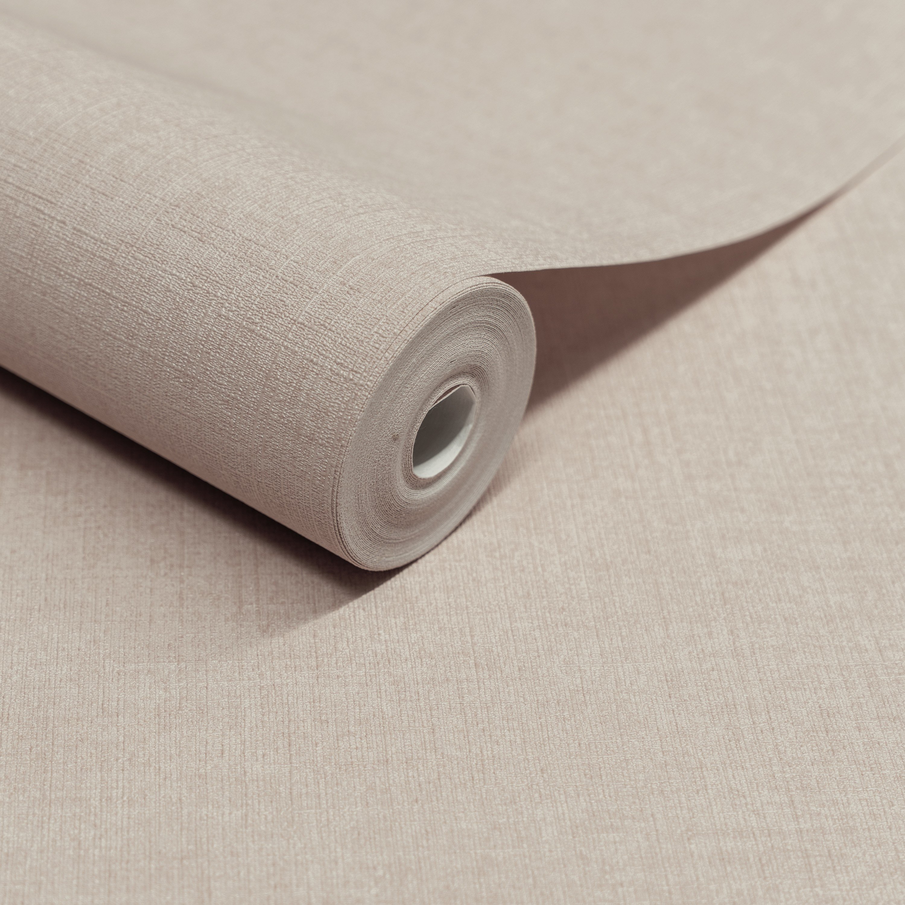 Grandeco Solena Brushed Check Weave Hessian Textured Plain Wallpaper - Neutral