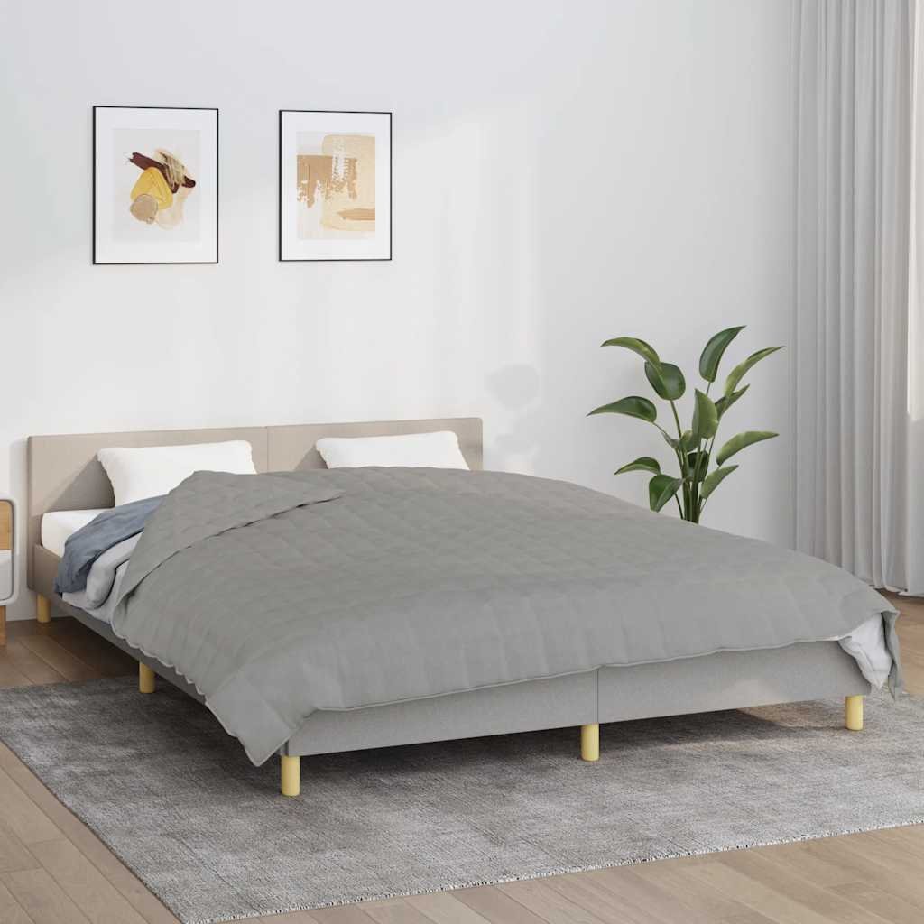 Walplus 13 kg Cotton Weighted Blanket - Grey - 200 x 200 cm