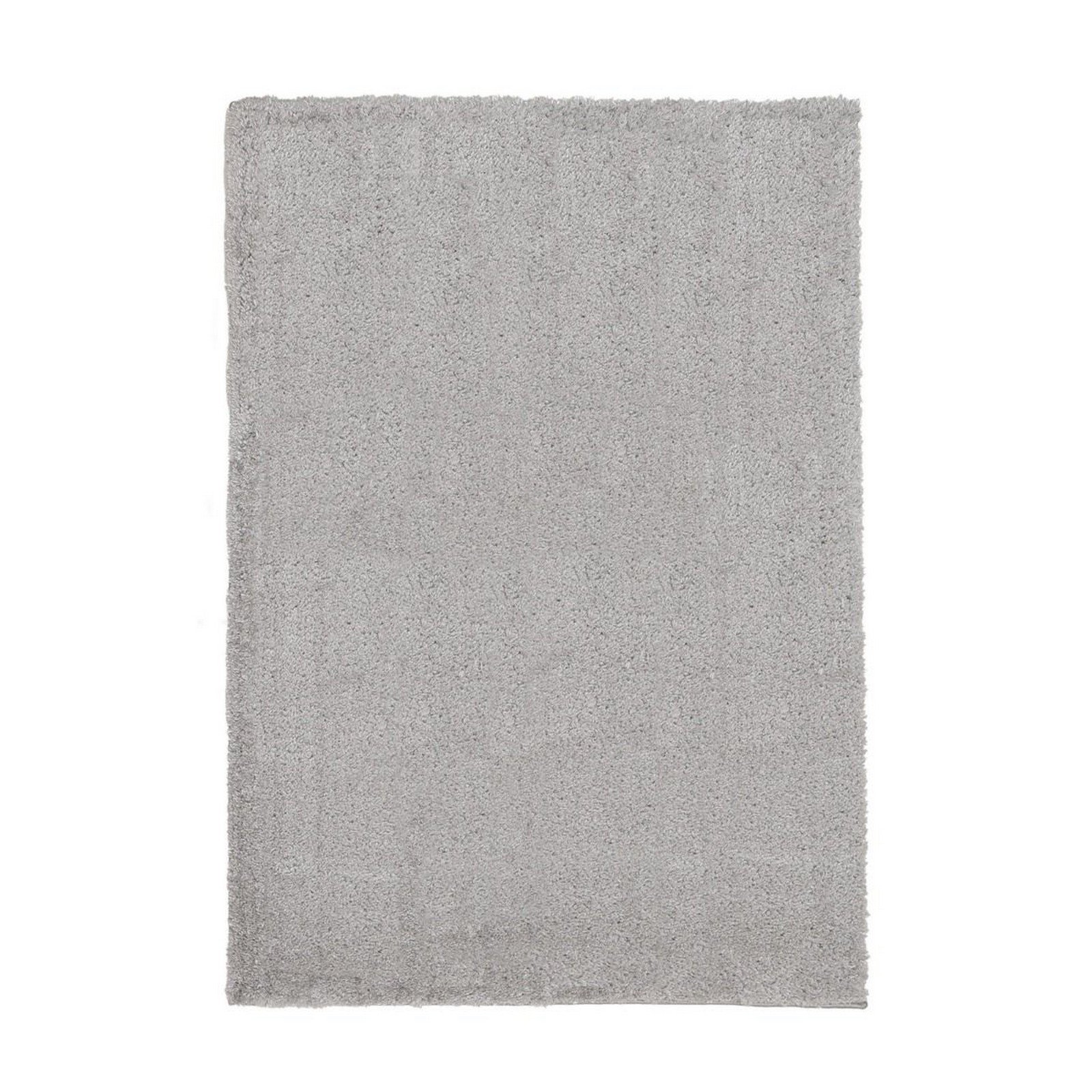 Mega Flooring Silver Shaggy Plain Rug - 120 x 170cm