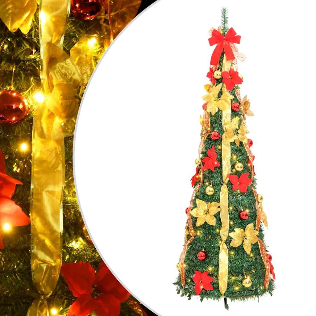 Walplus 100 LED Lights Pop-up Artificial Christmas Tree - Green - 150 cm