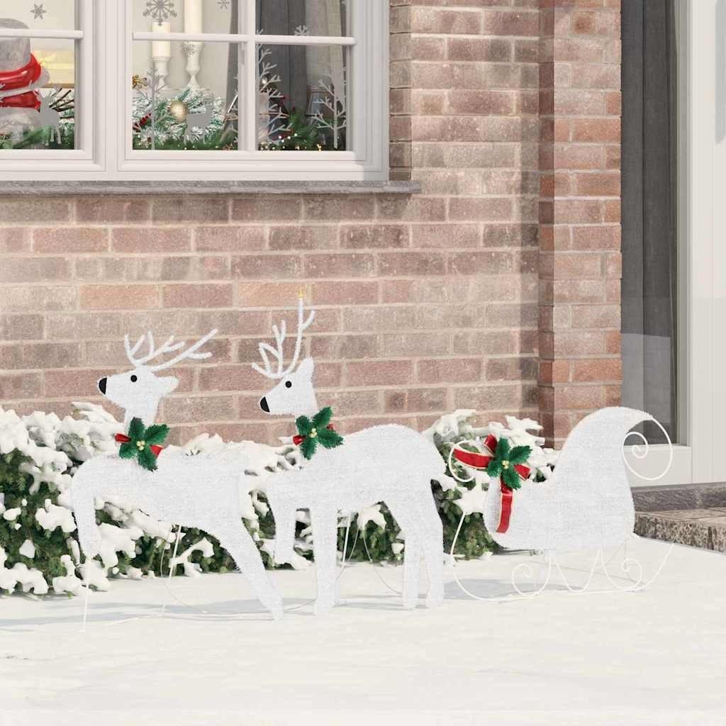 Walplus Pack of 3 LED Fabric Reindeer - Cold White - 43 x 18 x 66 cm