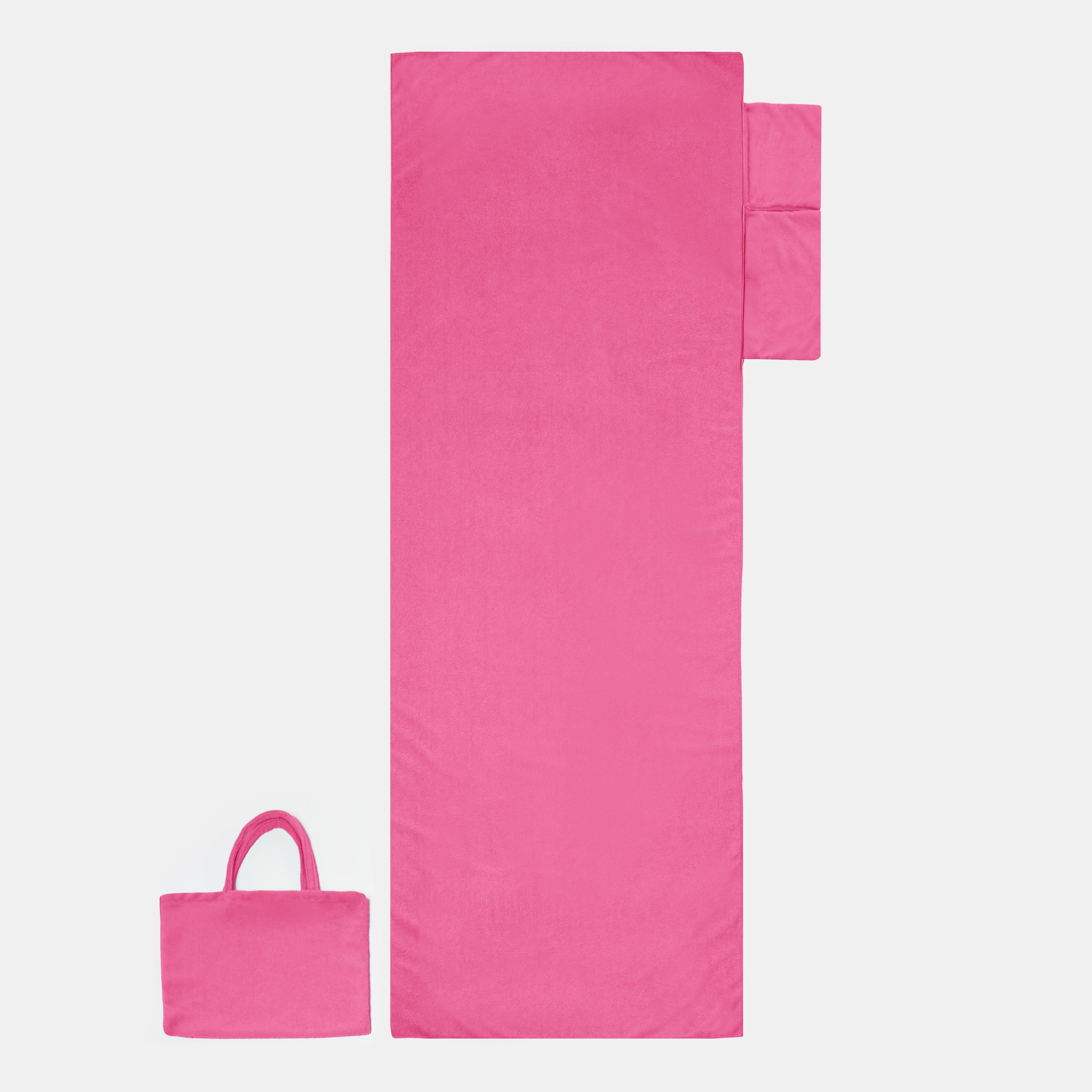 OHS Microfibre Quick Dry Absorbent Beach Towel in a Bag - Pink