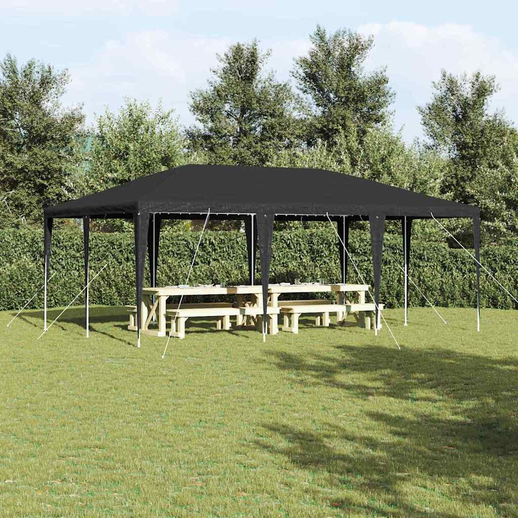 Walplus 6 x 4 m Polyethylene Steel Frame Party Tent - Anthracite