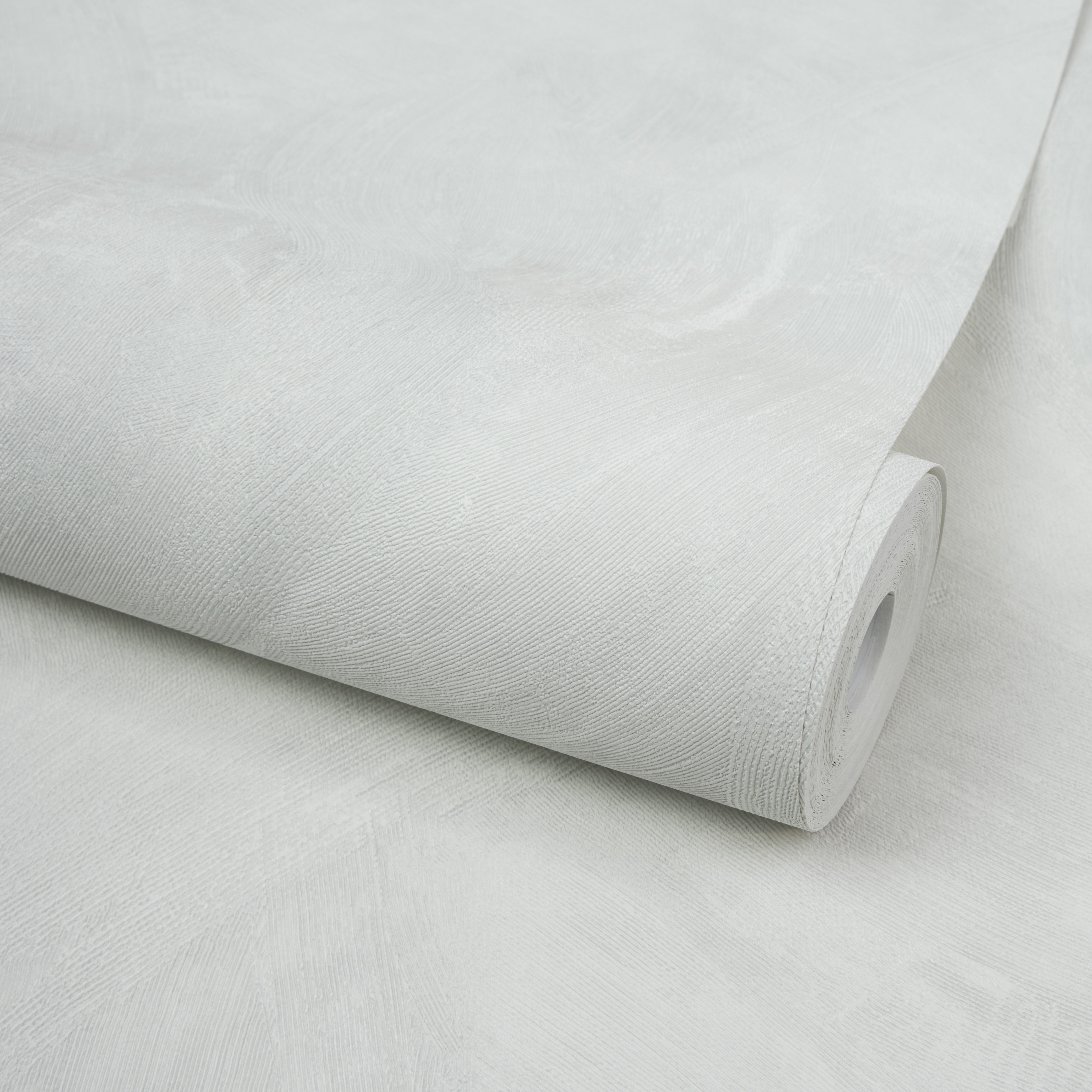 Grandeco Serra Limewash Chalk Paint Effect Textured Wallpaper - Light Grey Pearl