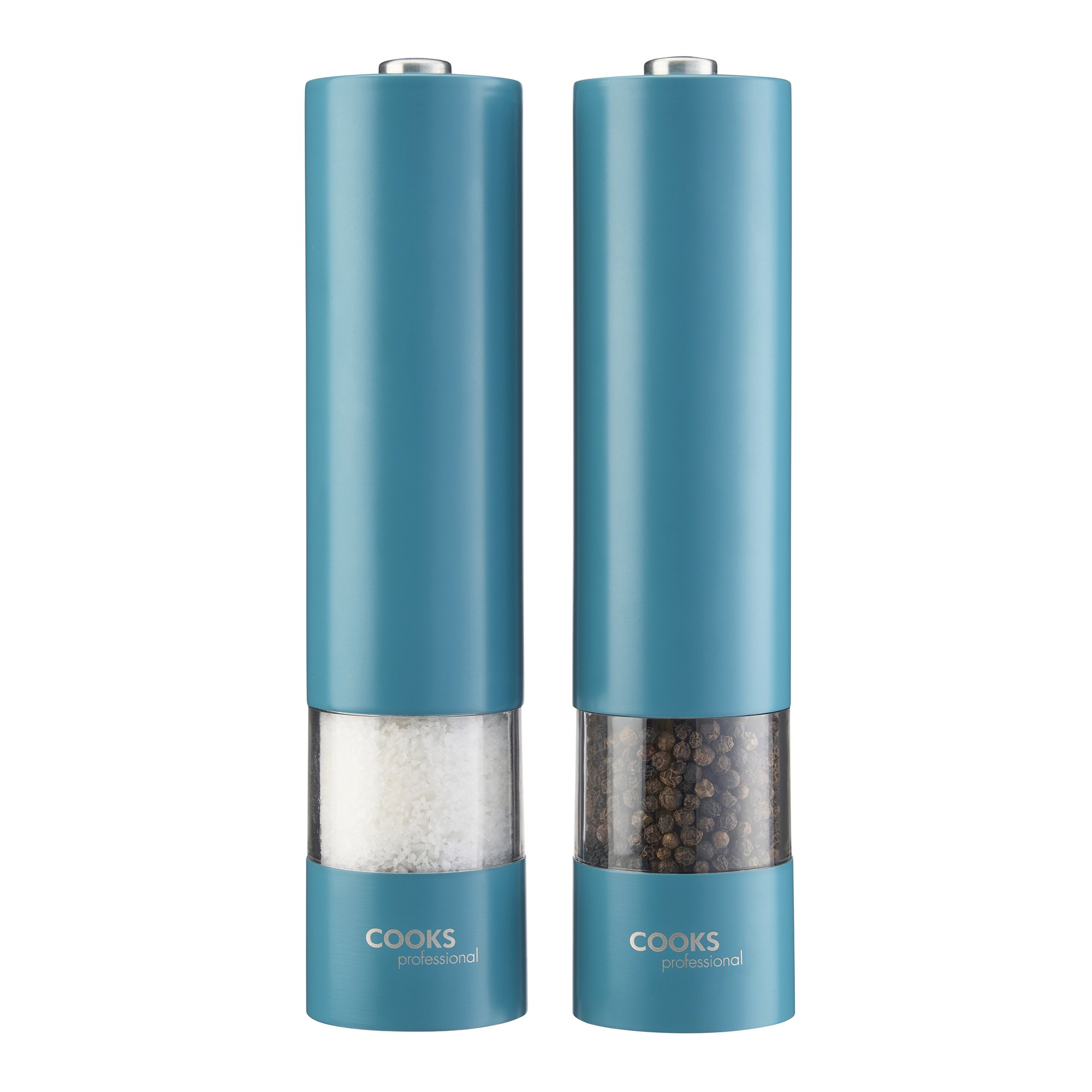 Cooks Professional Electric Salt and Pepper Mill Set - Teal