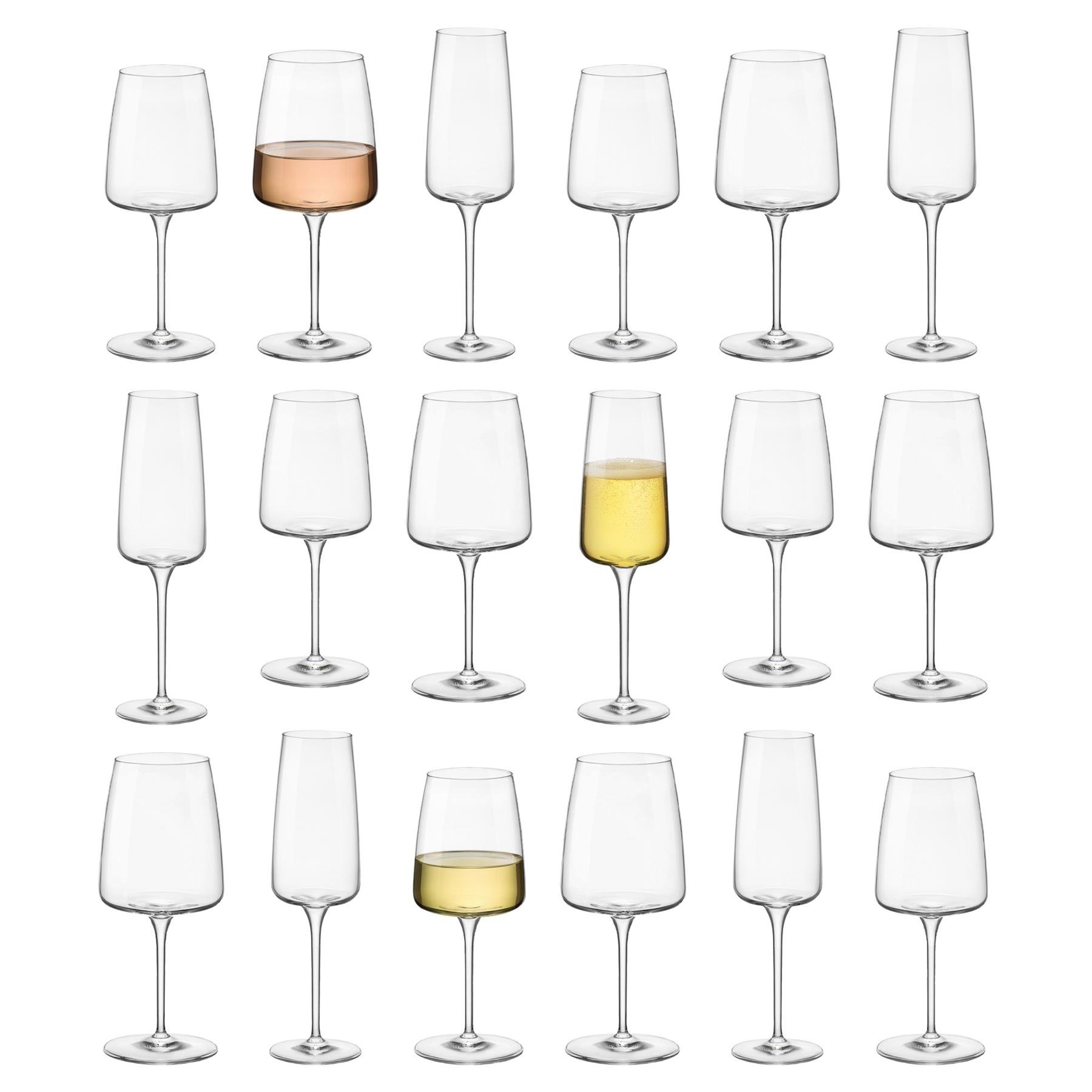 Bormioli Rocco 18 Piece Nexo Glass Stemware Set