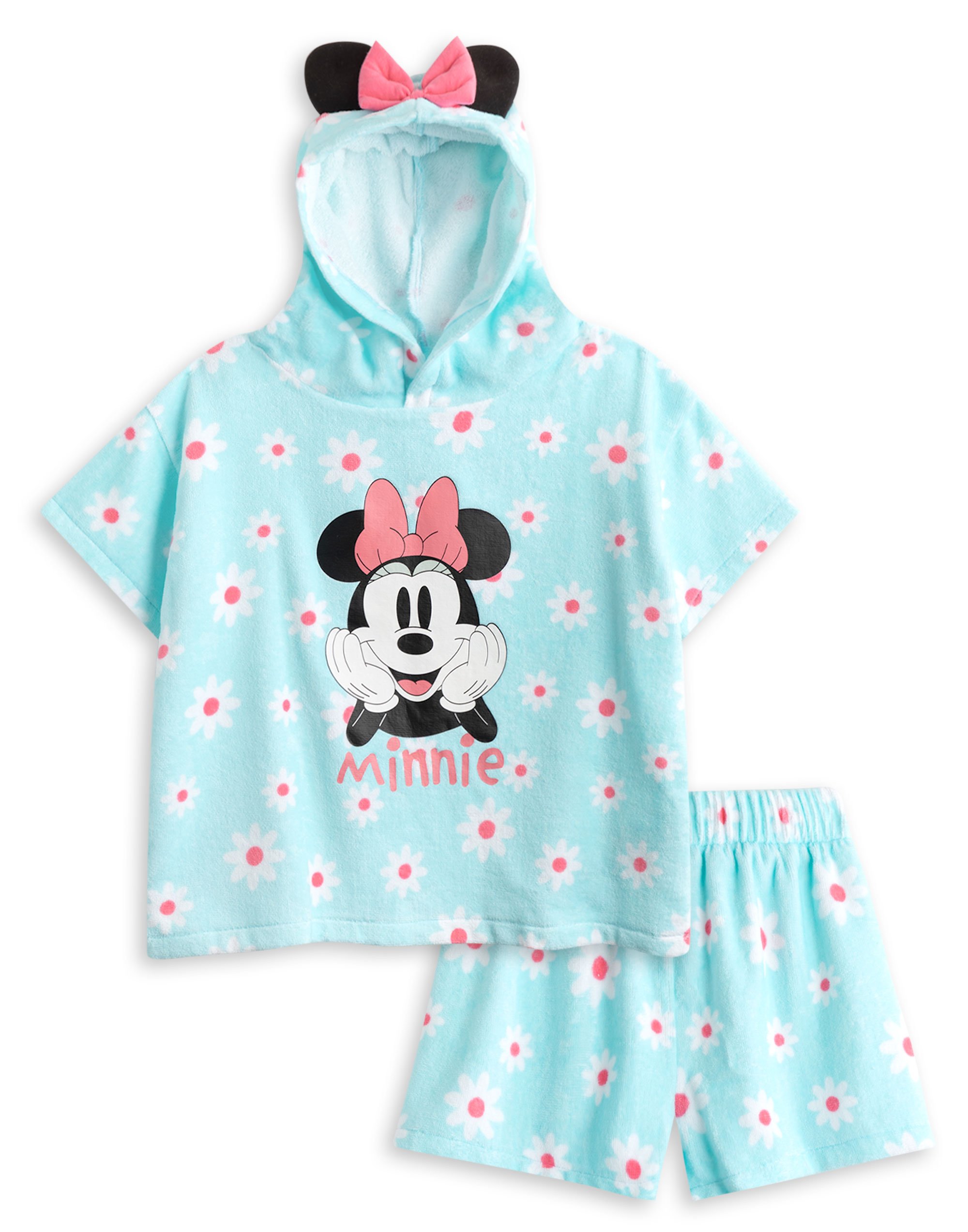 Disney Minnie Mouse Kids Girls 2 Piece Towelling Co-ord 3-4 Years - Blue