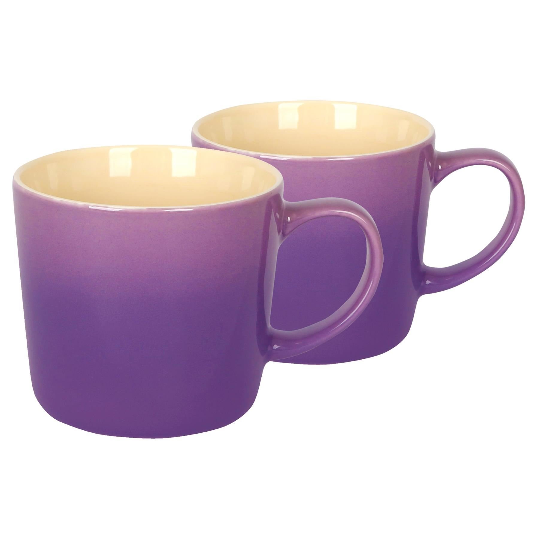 Argon Tableware New Bone China Mugs - 330ml - Purple Ombre - Pack of 2