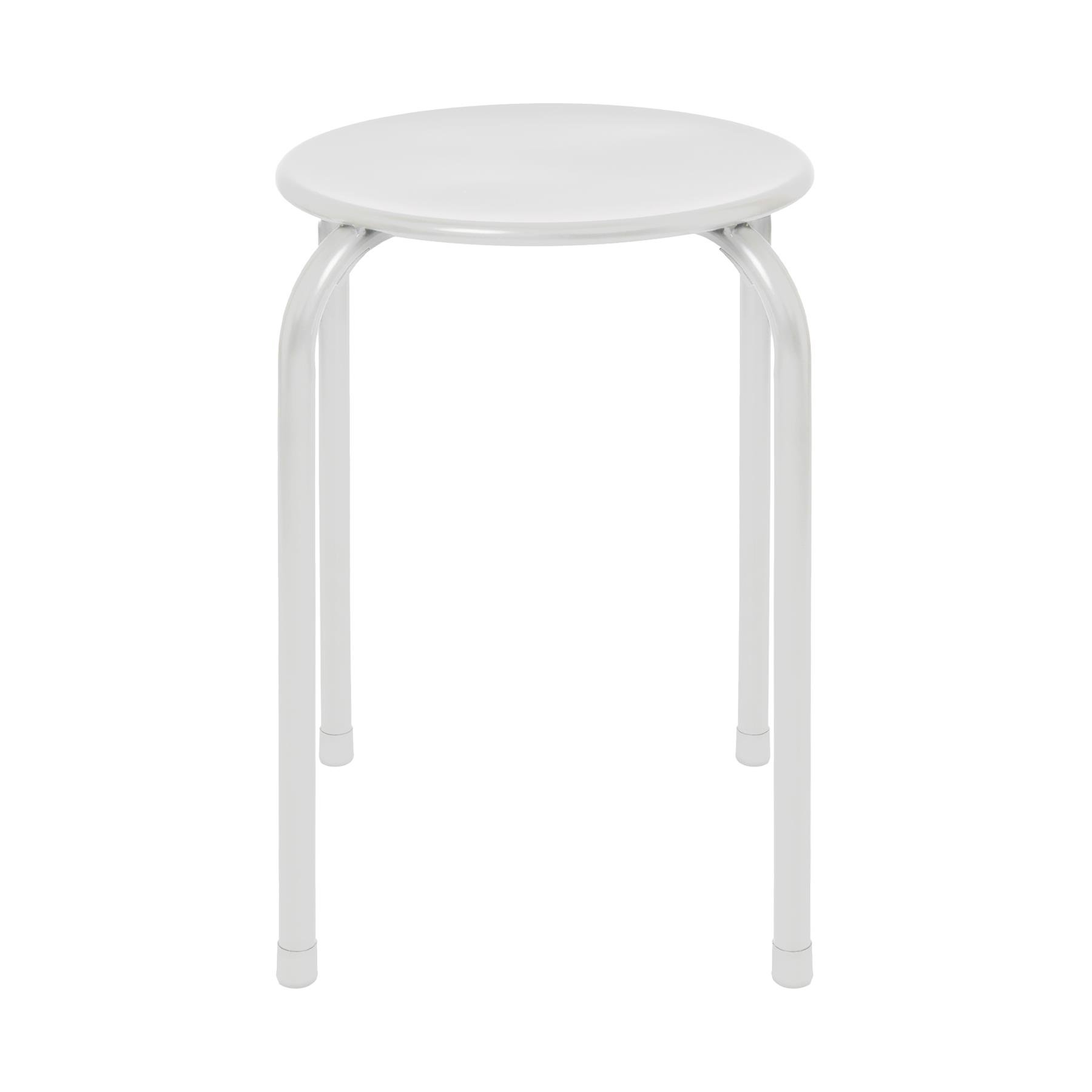 Harbour Housewares Metal Stacking Stool - Matt White