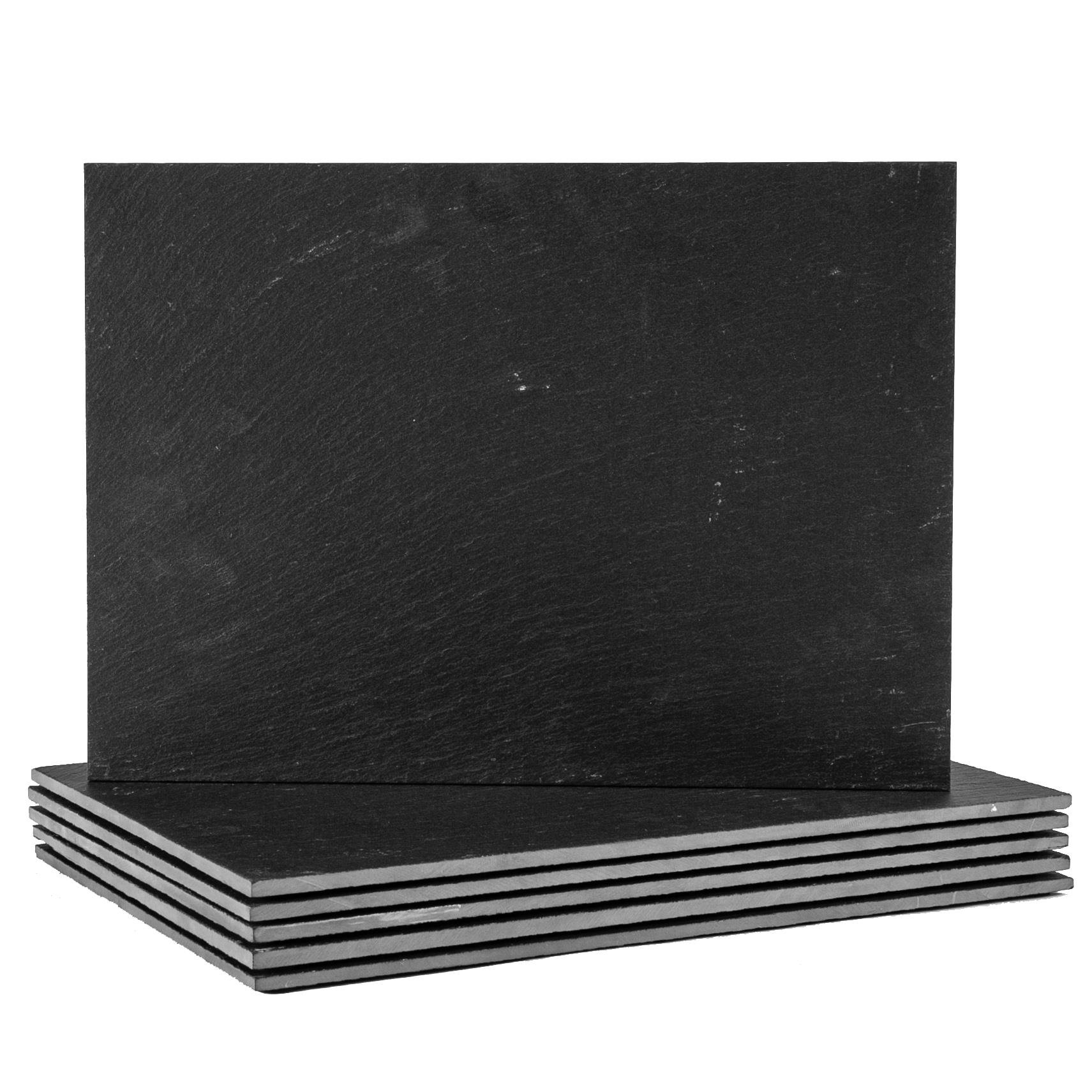 Argon Tableware Linea Rectangle Slate Placemats - Pack of 6