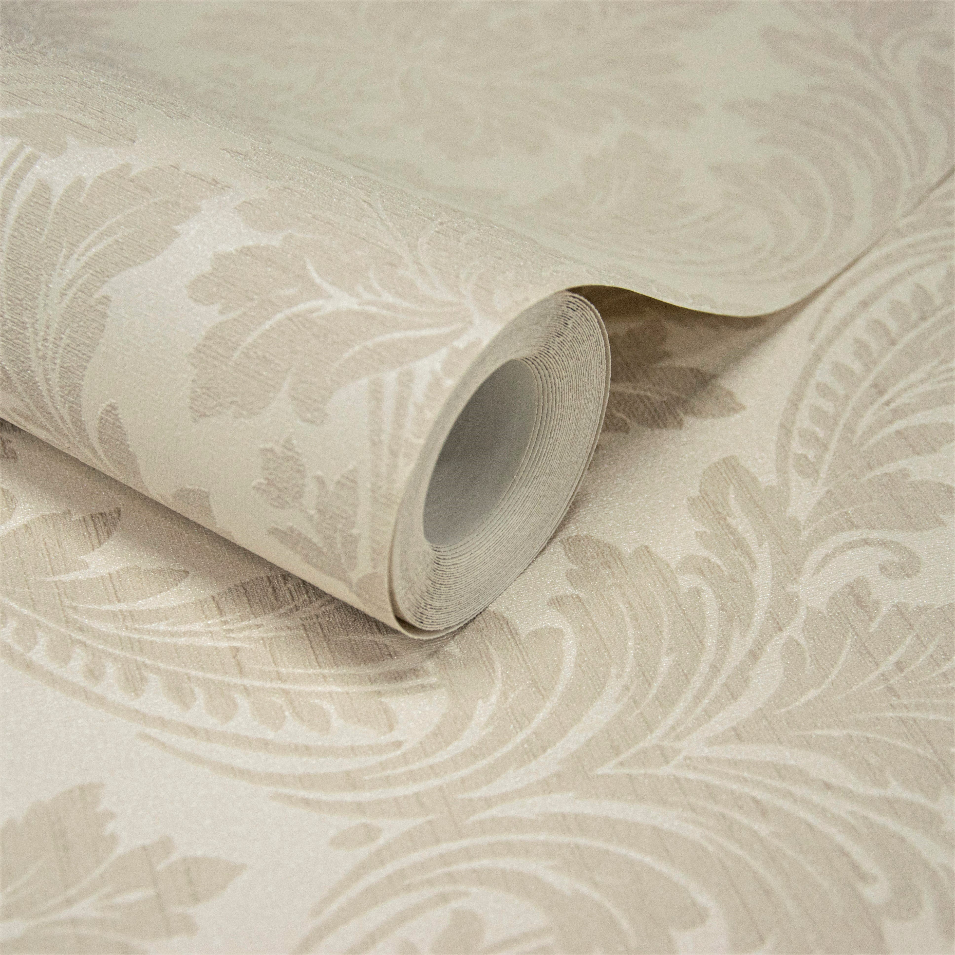 Grandeco Pattano Classical Damask Wallpaper - Taupe