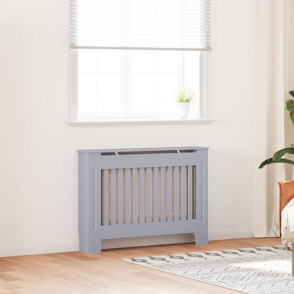 Walplus Engineered Wood Radiator Cover - Grey - 112 x 19 x 81.5 cm