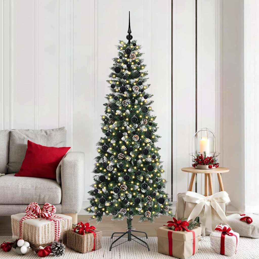 Walplus 300 LED Lights Artificial Christmas Tree 76 cm Wide - Green - 180 cm