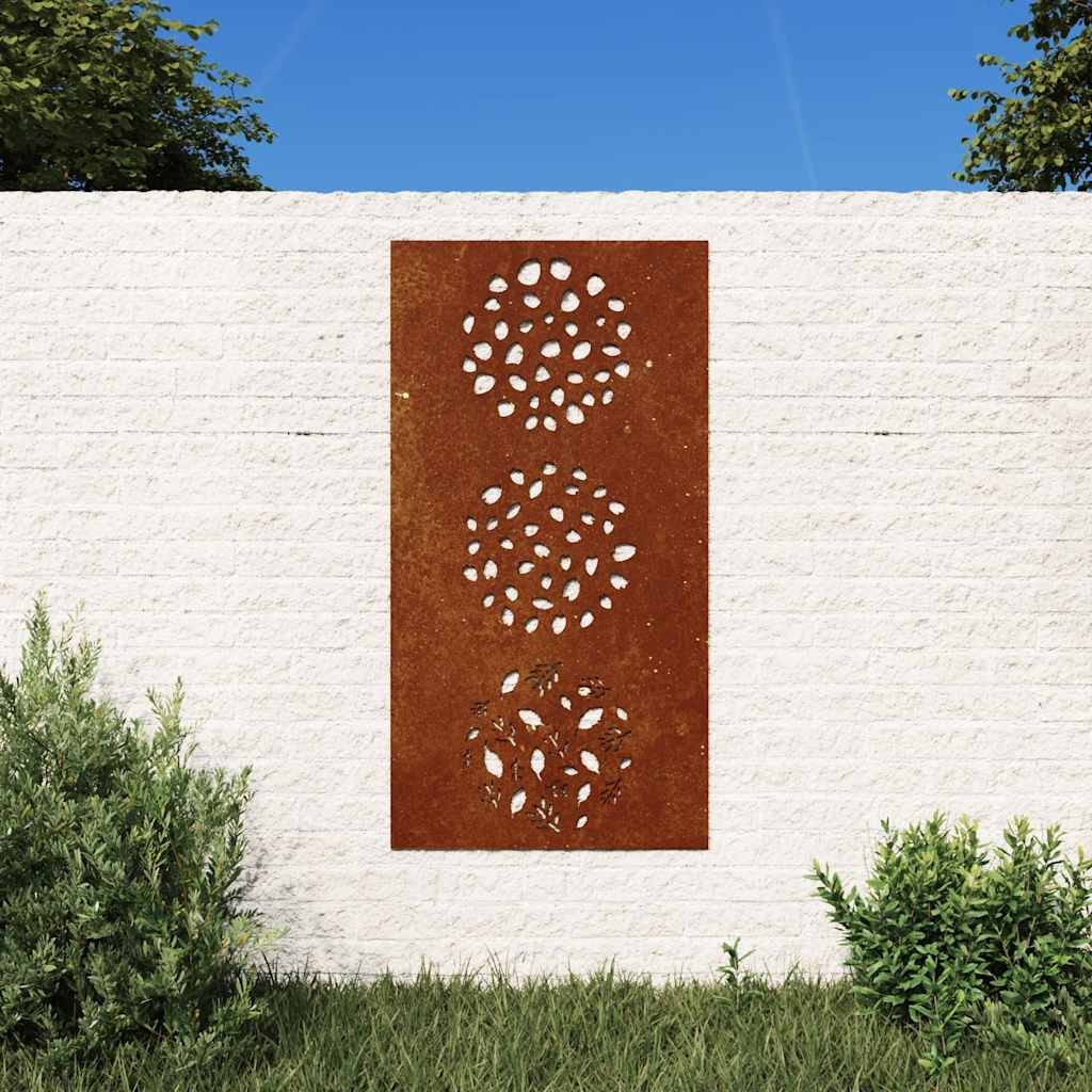 Walplus Corten Leaf Design Garden Wall Decoration - Rusty - 105 x 55 x 0.7 cm