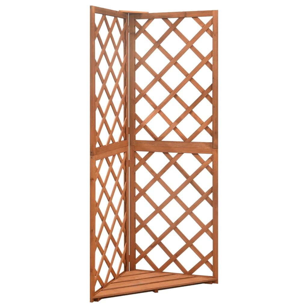 Walplus Wood Corner Trellis Solid Fir - 50 x 50 x 145 cm