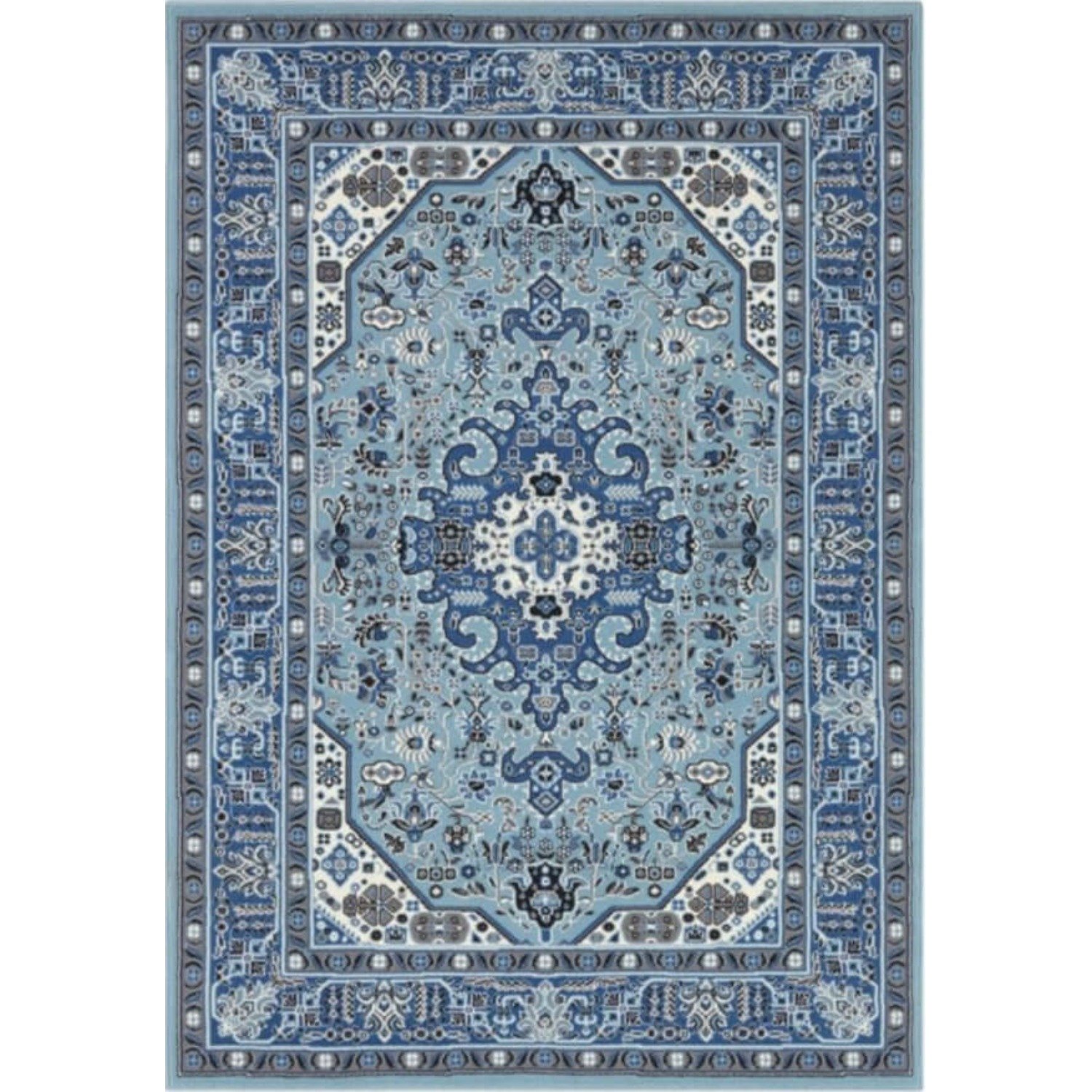 Hanse Home Blue Skazar Isfahan Oriental Vintage Backing Rug - 200 x 290cm