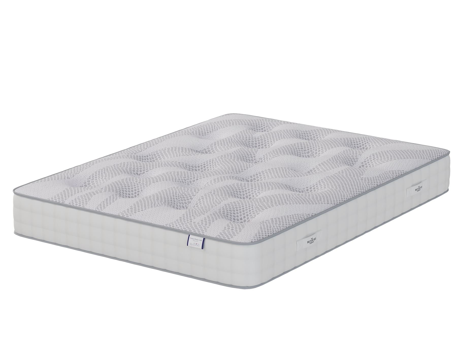 British Bed Company Cotton Pocket 1400 Medium Firm Chenille Mattress - Double