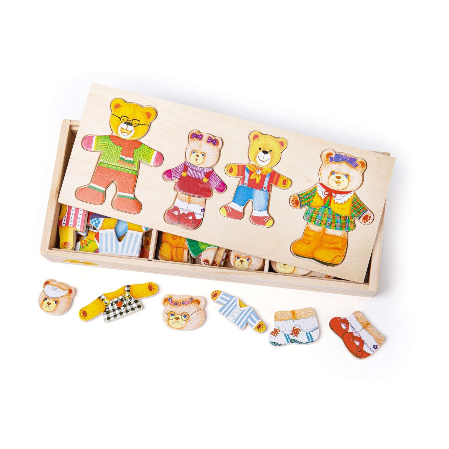 Bigjigs Toys Dress Up Bear Family - 3 Years +