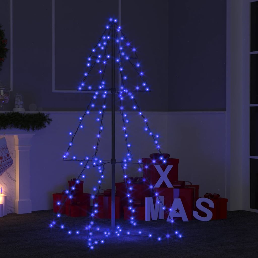 Walplus 78 x 120 cm LED Christmas Cone Tree Display - Blue Lights