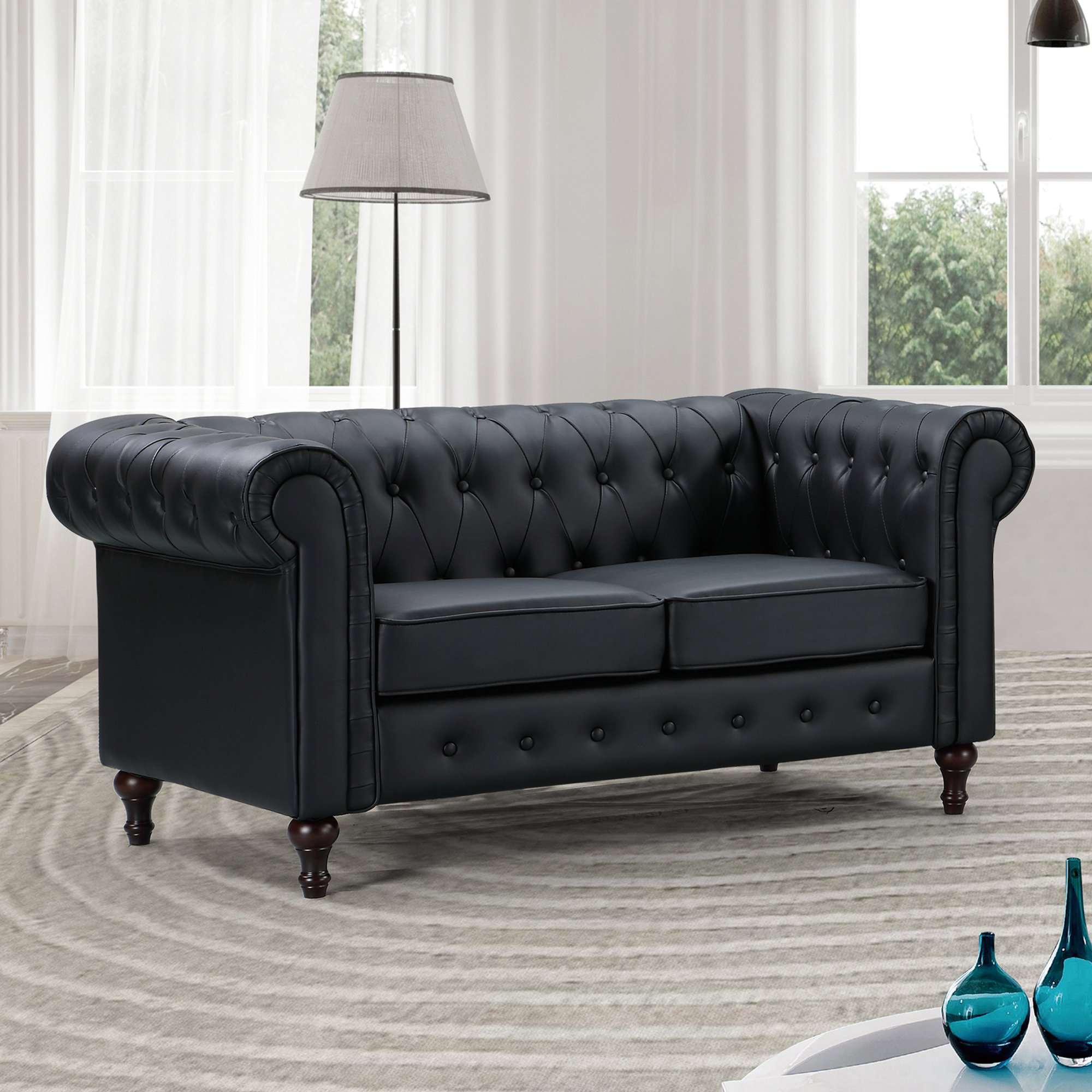 Artemis Home Richland 2 Seat Sofa - Black