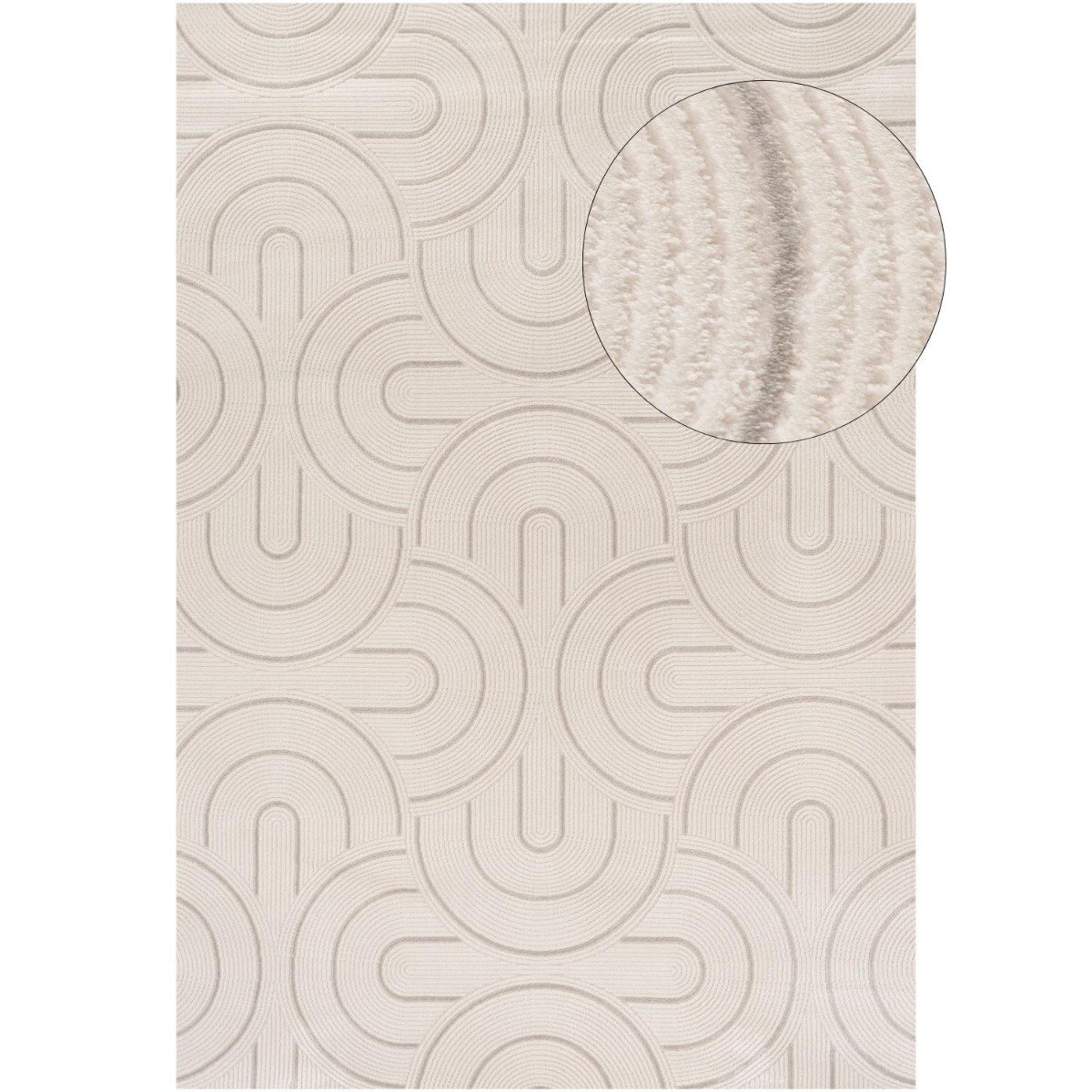 The Rugs Grey Carmel Modern Arch Rug - 80 x 150cm