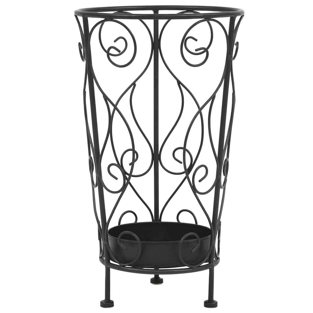 Walplus Umbrella Stand Vintage Style Metal - Black - 26 x 46 cm