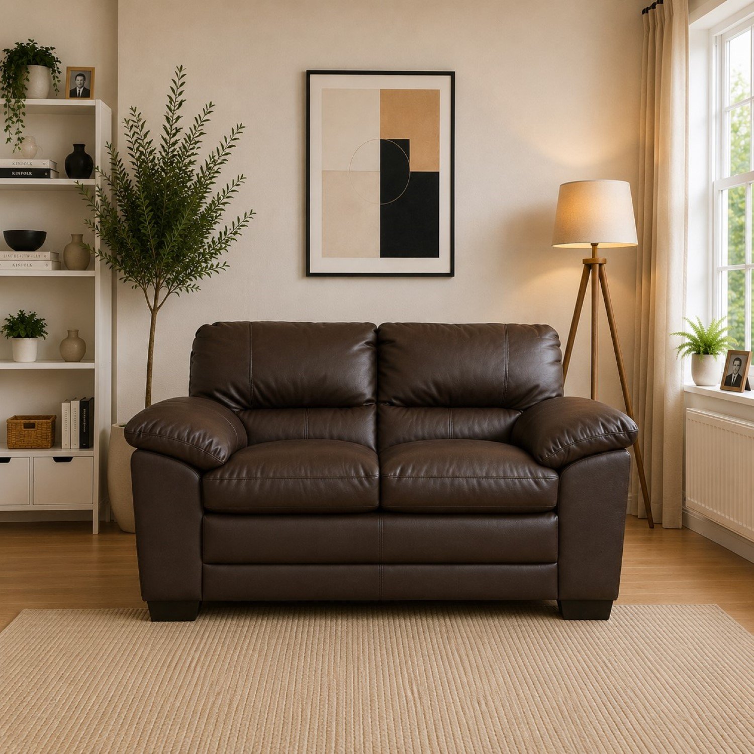 Artemis Home Genoa 2 Seat Sofa - Brown