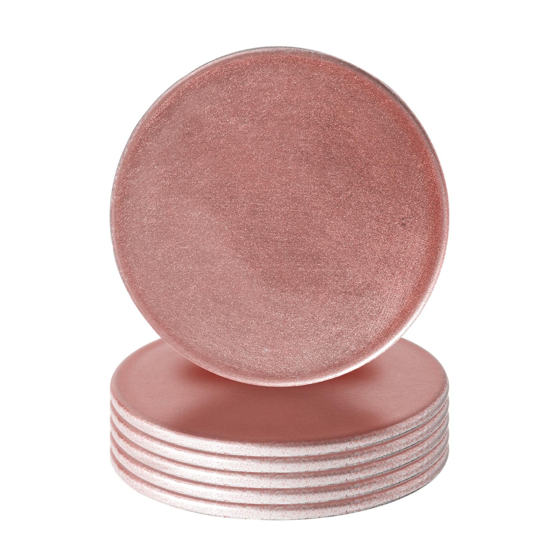Argon Tableware Metallic Coasters - Rose Gold - Pack of 6