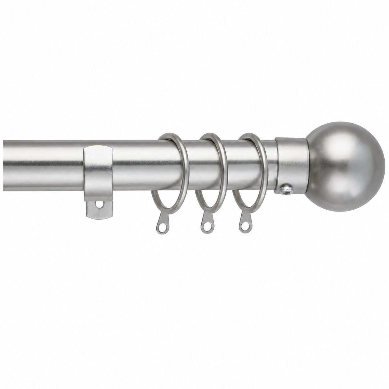 Home Treats Satin Round Extendable Curtain Pole - 40-325cm
