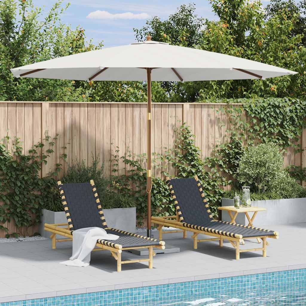 Walplus Garden Parasol - Sand White - 350 x 240 cm