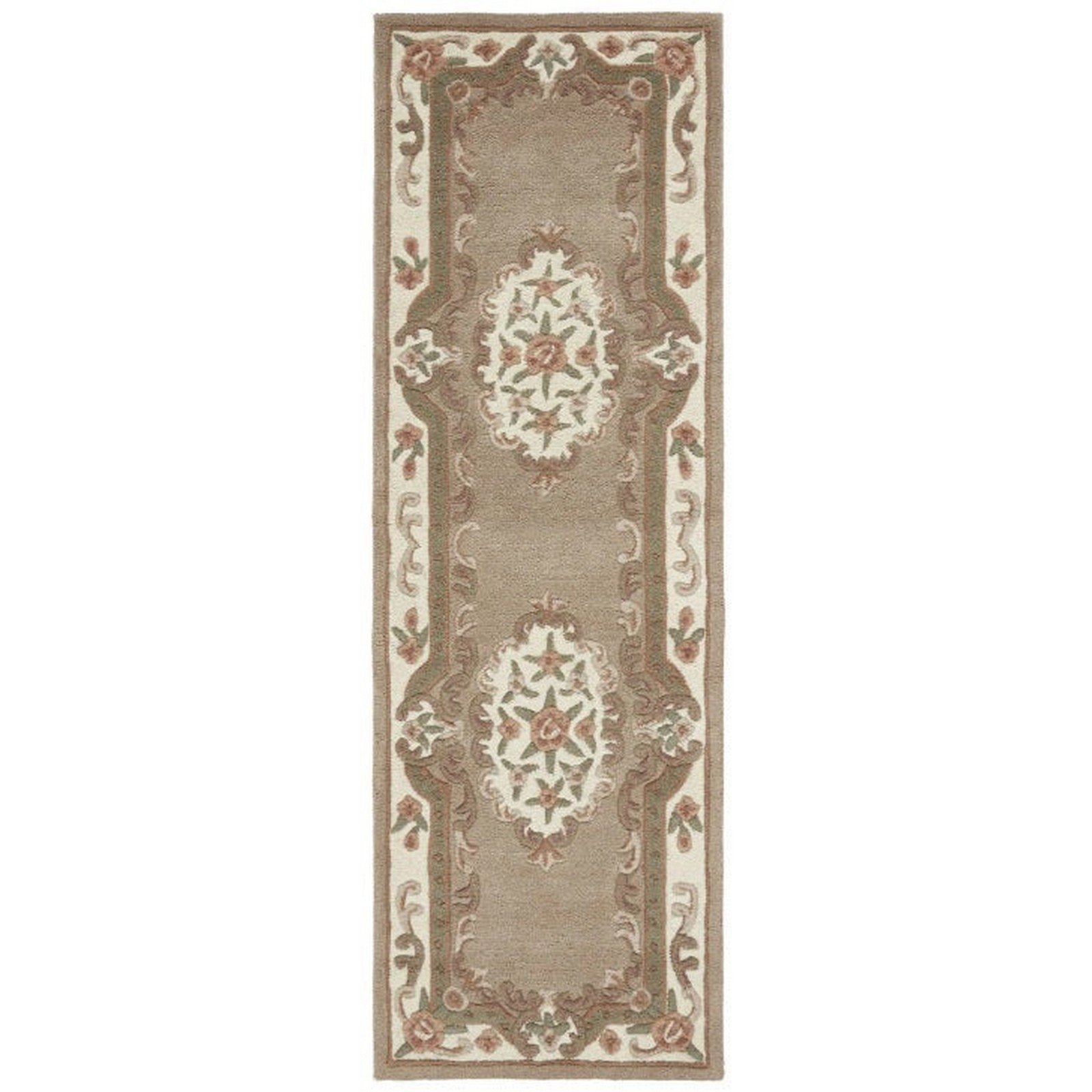 Mega Flooring Grey Traditional Floral Rug - 67 x 127cm