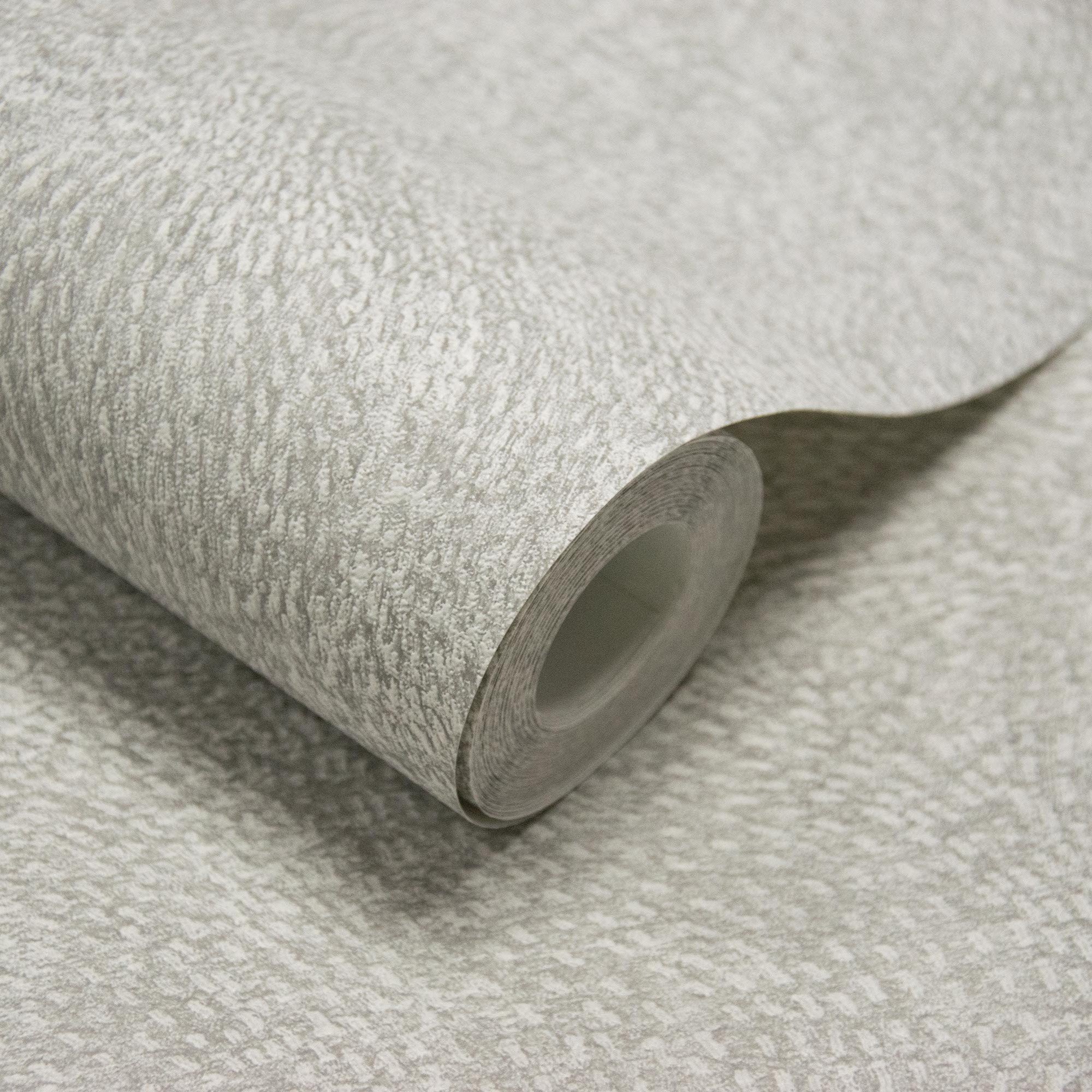 Grandeco Santiago Swirled Stitch Textured Blown Vinyl Wallpaper - Grey
